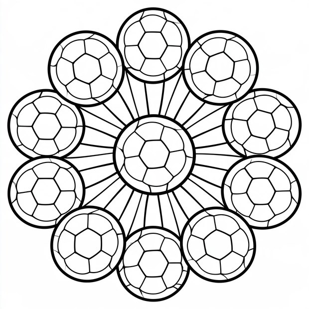 Ball mandala, before coloring