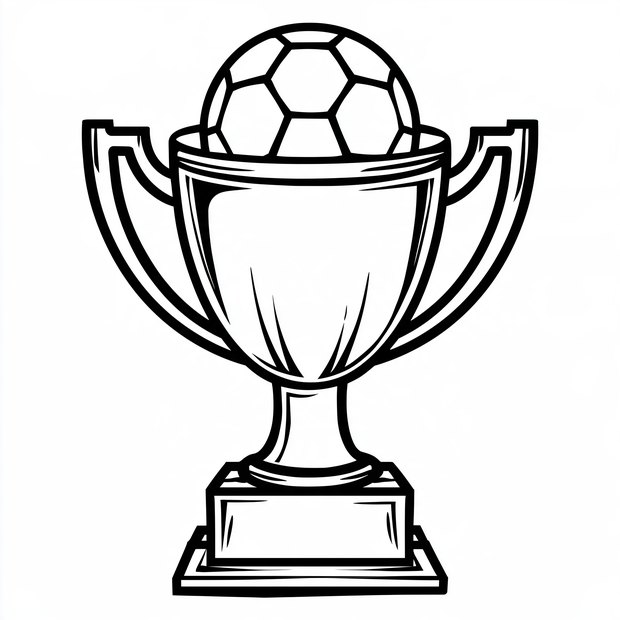 The trophy, before coloring