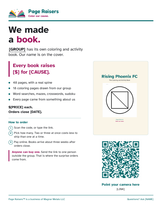 The printable flyer